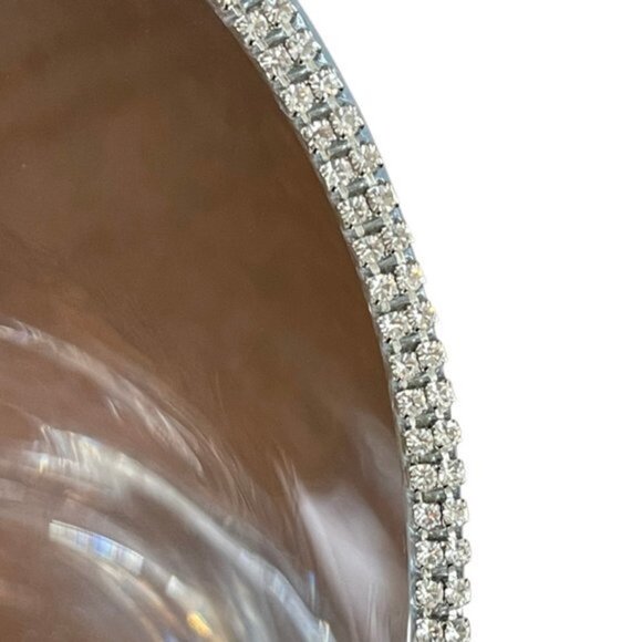 Contemporary Slant Vase with Cut Crystal Rim (12") by Alan Lee - Picture 2 of 2